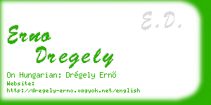erno dregely business card